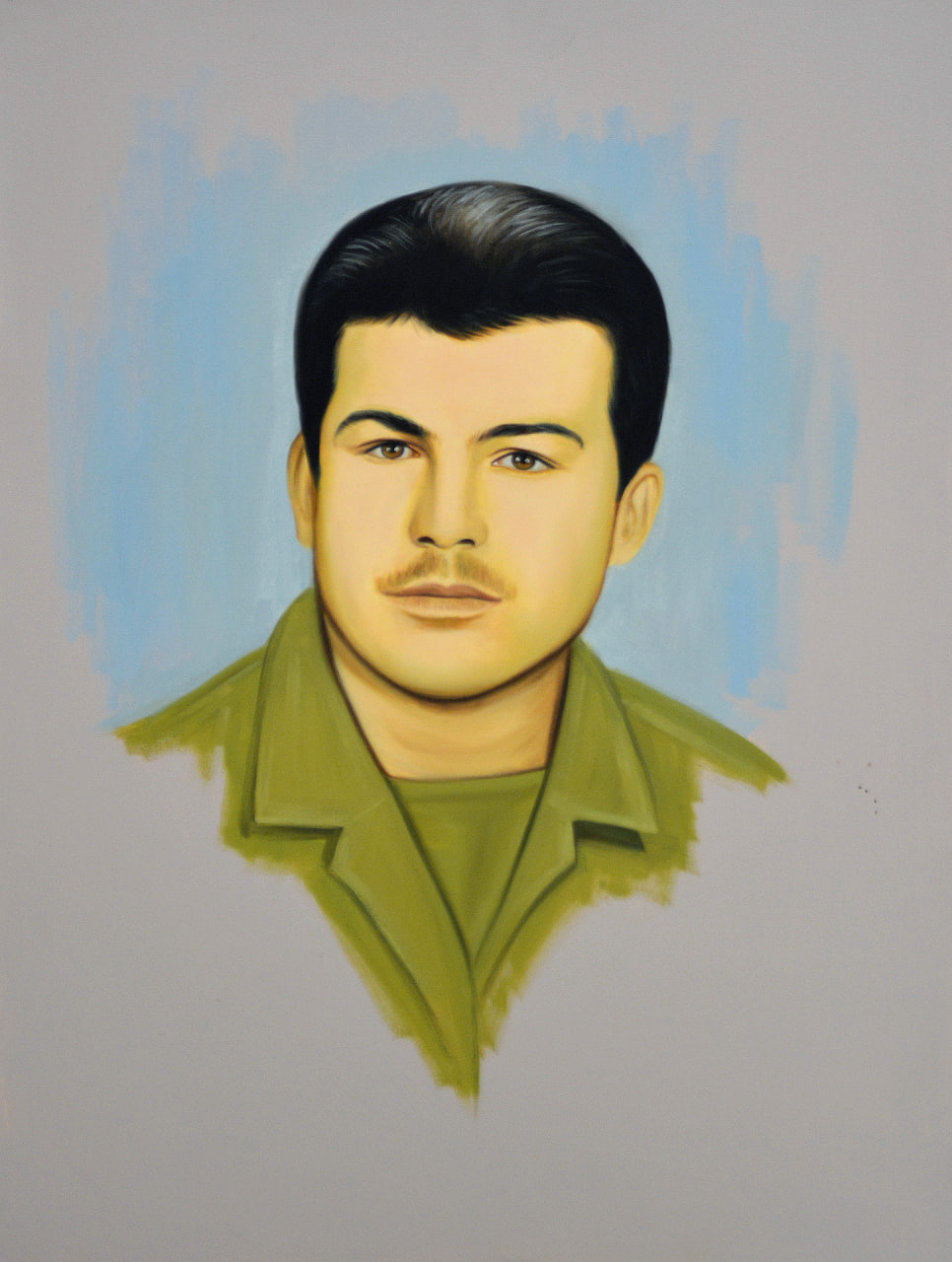 نقاشی چهره شهید علیرضا ناصری